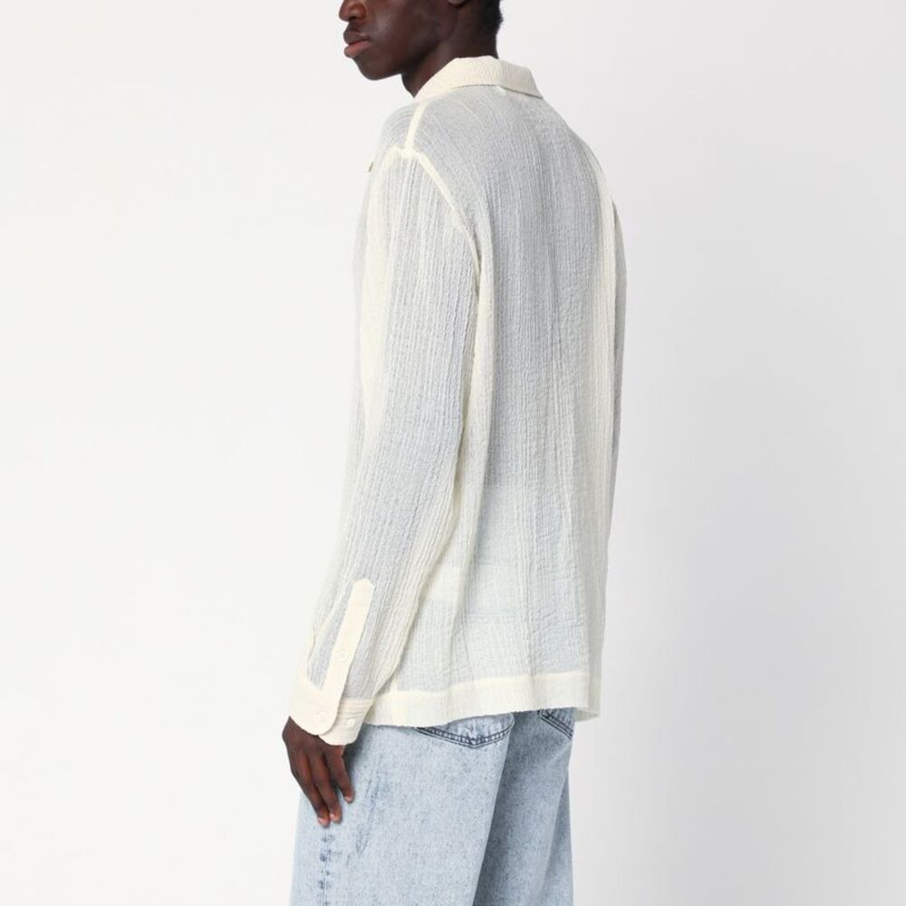 Séfr Men's Ivory Jagou Shirt In Wool - Picture 2 of 2